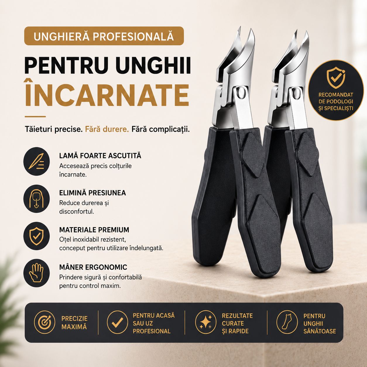 Unghieră profesională pentru unghii încarnate